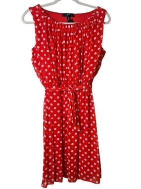 GNW size 10 Red Dress with White Polkadots